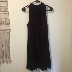 Velvet Burgandy Swing Dress Tj Maxx